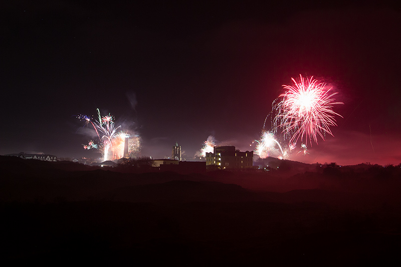 Silvesterfeuerwerk auf der Insel